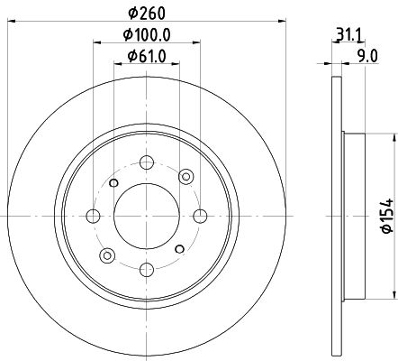 HELLA PAGID Тормозной диск 8DD 355 122-531